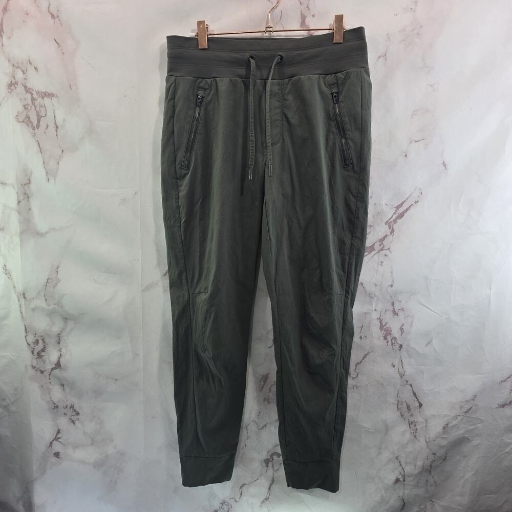 Athleta Pants Womens 4 Trekkie North Green Jogger Crop Drawstring Pull On Zip